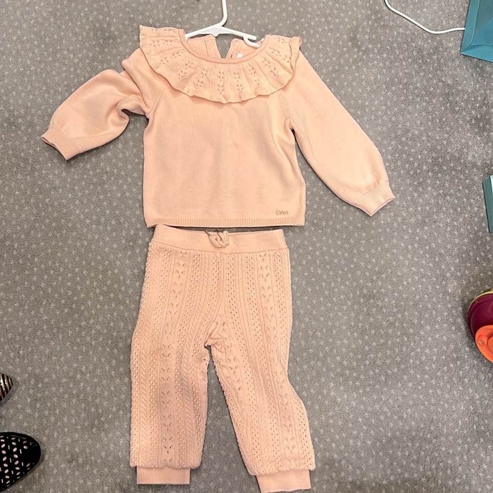 Chloé Peach Knit Baby Outfit